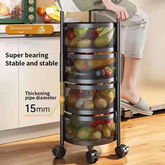 5 Layer Movable 360 Degree Rotating Cylindrical Storage Rack